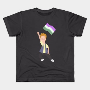 Jimmy Jr. x Genderqueer Flag Kids T-Shirt